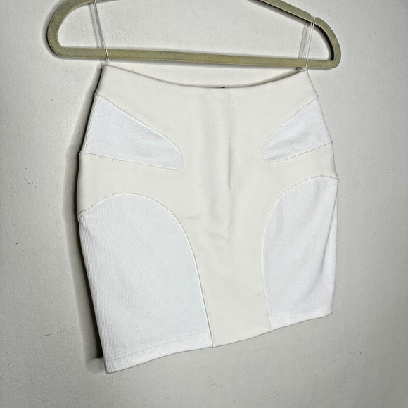 UNIQUE Dion Lee Off-White Contour Stitch Bandage Style Mini Skirt High Waist S - Picture 5 of 12